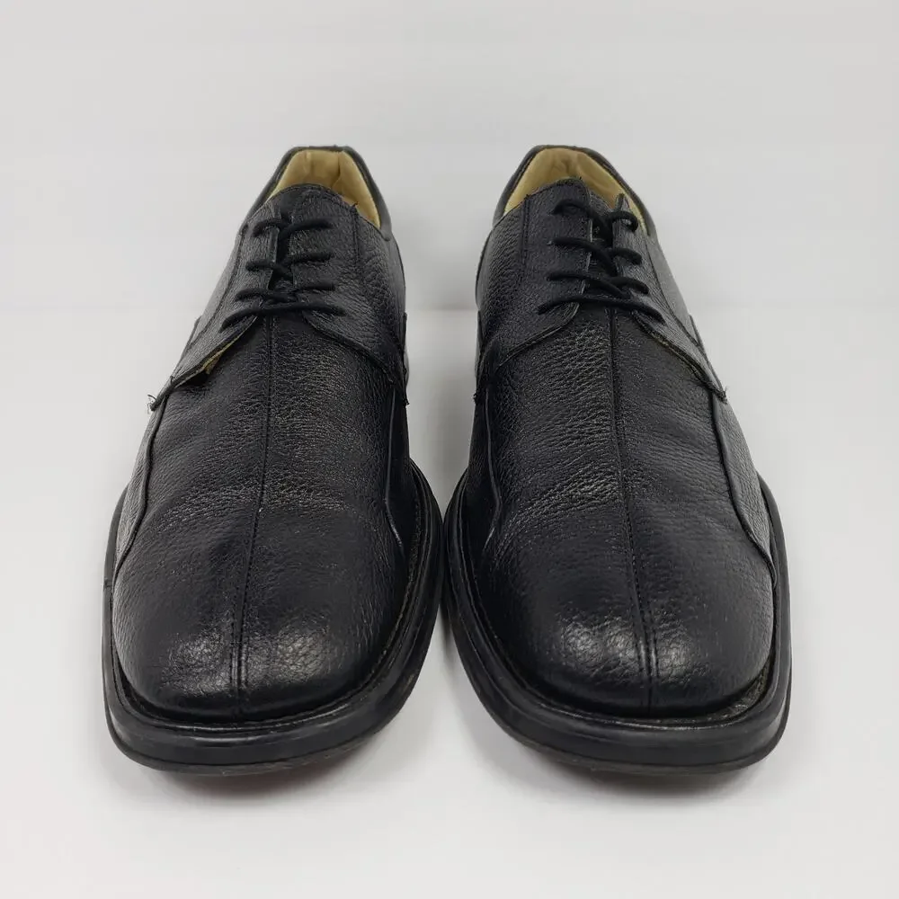 Studio Belvedere Bay Bridge Mens Sz 15 D Black Pebble Leather Oxford Formal Shoe